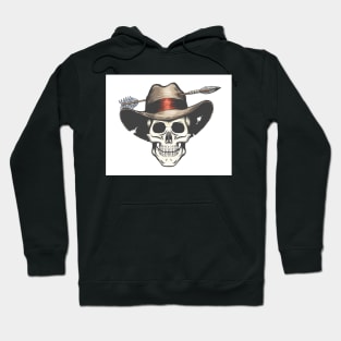 The Skull in Arrow shot Cowboy Hat Hoodie